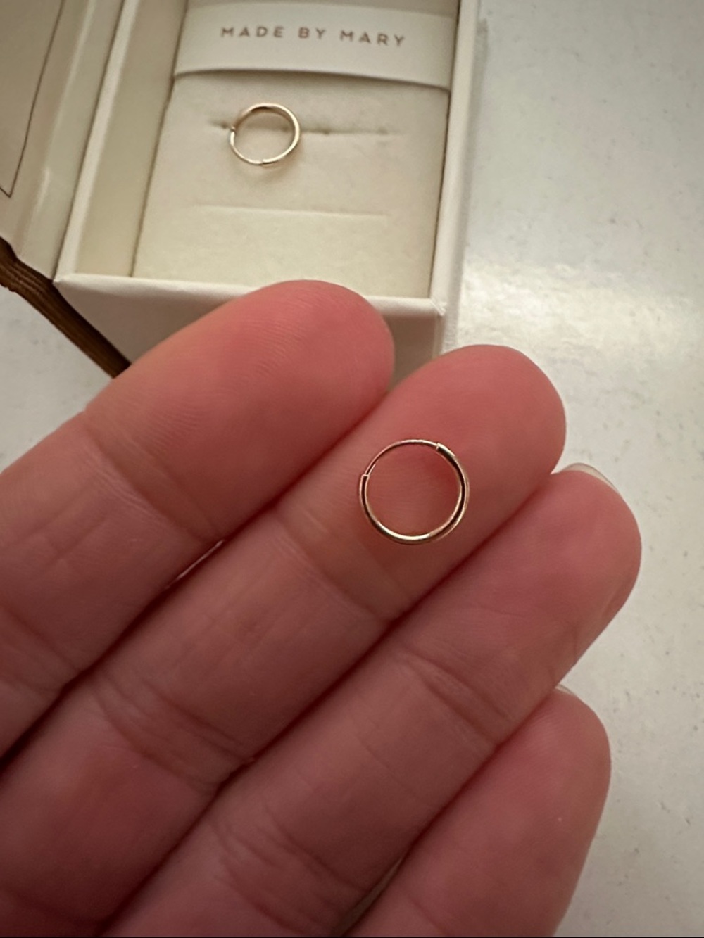 Made By Mary mini live in hoops gold